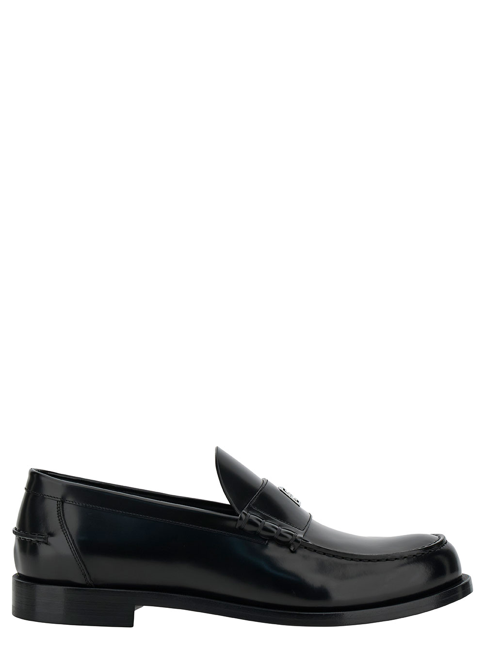 Givenchy Men's Black Loafers With 4G Detail In Leather Man Bull