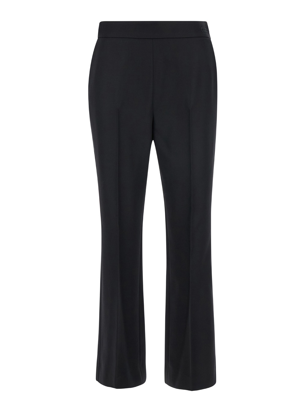 Gucci Women's Black Flared Pants With Pences In Wool Woman Trousers