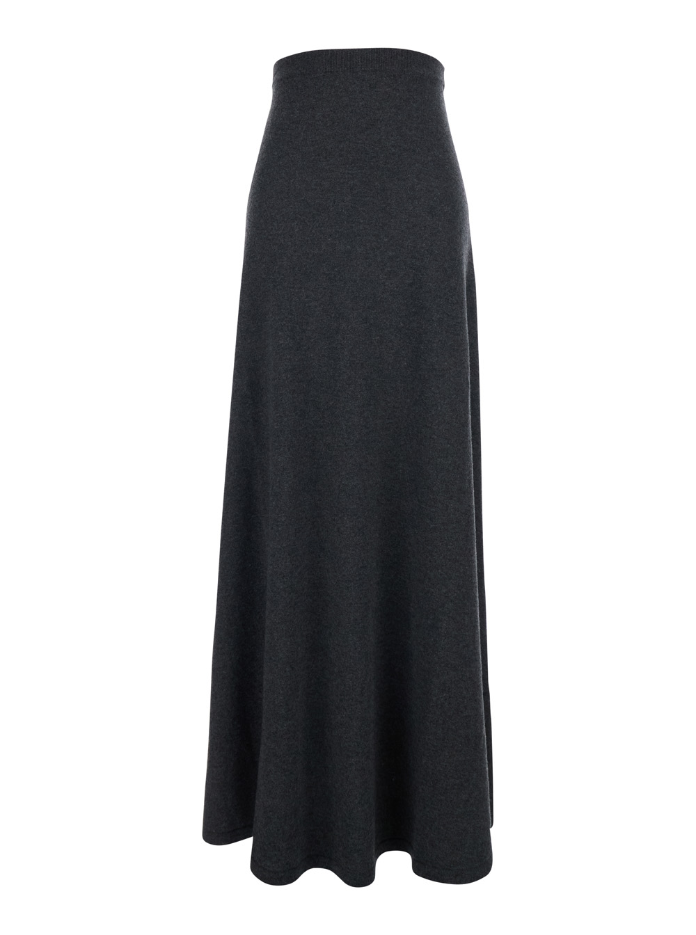 Balenciaga Grey Flared Skirt With Pleated Details And Elastic Ribbed Waist Wool Woman – Women