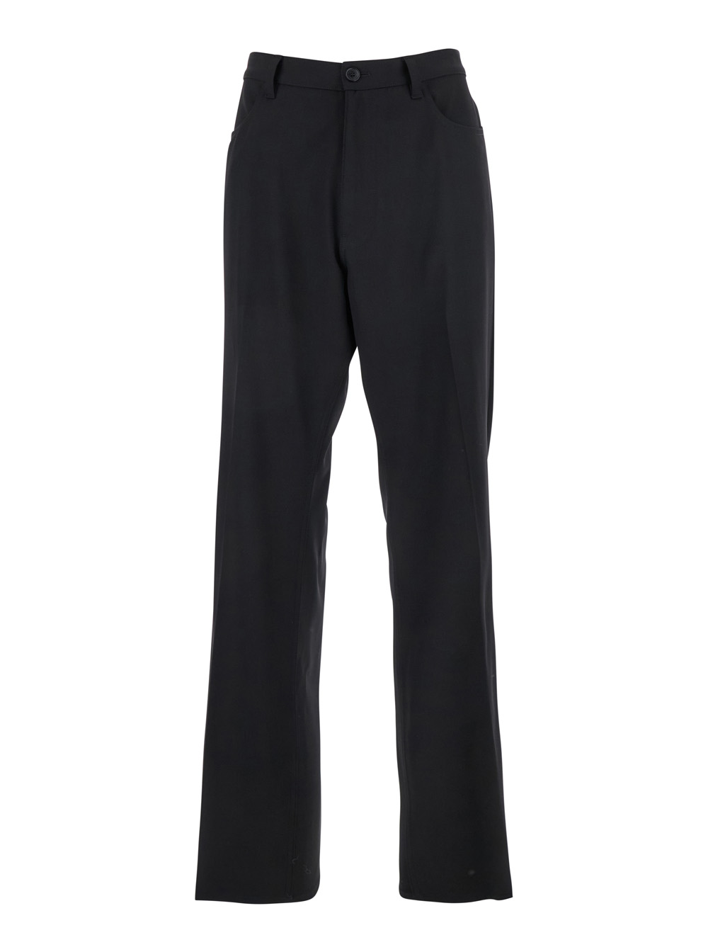 BALENCIAGA Balenciaga Black Tailored Trousers With Belt Loops In Wool Man - Men　バレンシアガ ウール マン - メンズのベルトループ付きブラック テーラード パンツ