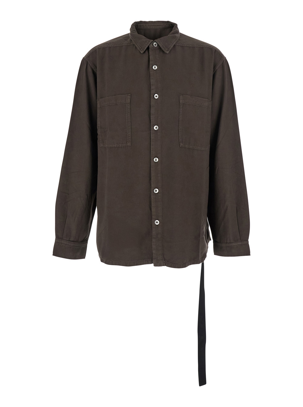 Drkshdw Men's Brown Classic Collar Shirt With Lace Detail In Cotton Woman And Blouses