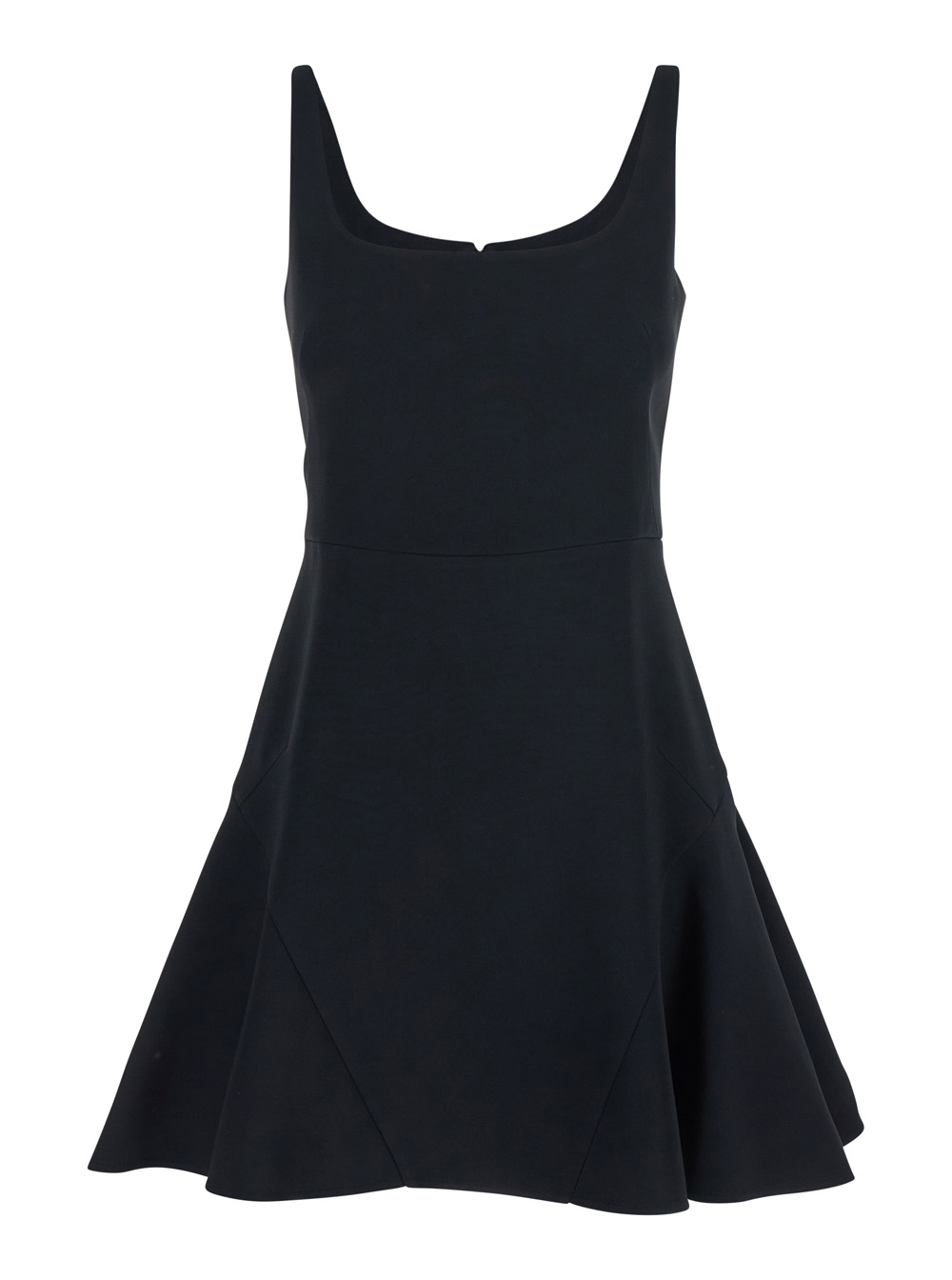 Givenchy Women's Black Mini Dress With Flared Skirt And Square Neckline In Viscose Blend Stretch Woman Acetate Elastane