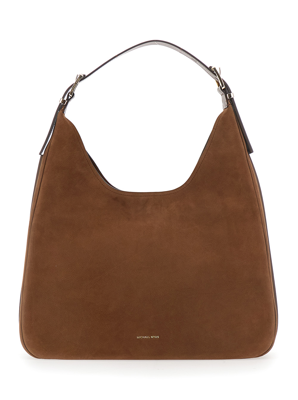 Michael Michael Kors Women's Brown Shoulder Bag With Logo Lettering On The Front In Leather Woman Cow