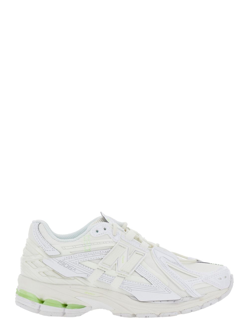 New Balance Unisex White 1906R Sneaker With Mesh Design And Side Logo In Synthetic Fiber Fabric