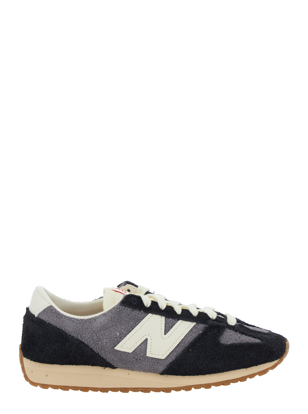 New Balance Unisex Black Low Top Sneakers With Logo Patch Suede
