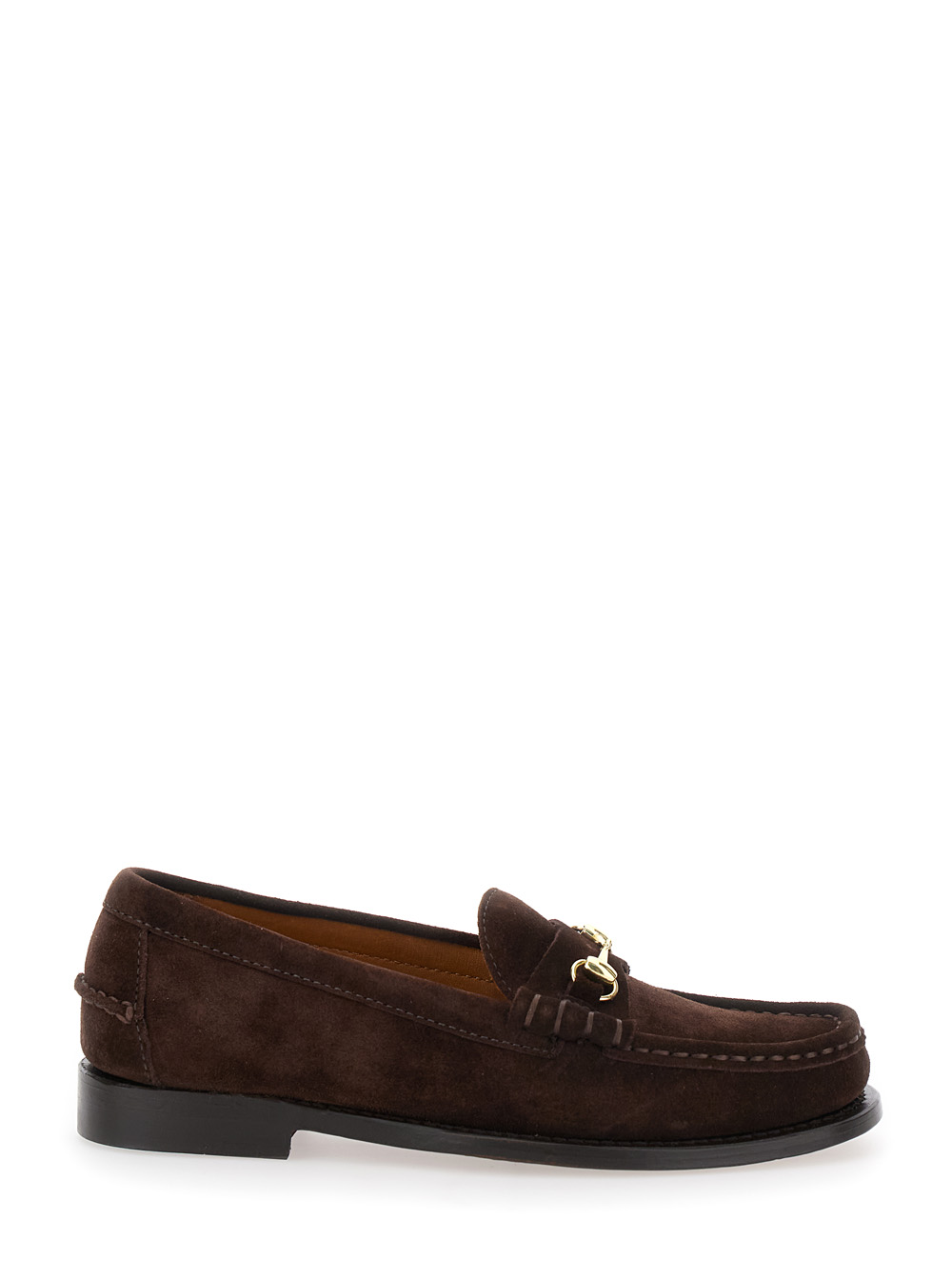 Sebago Women's Brown Joe Modena Pull-On Loafers With Horsebit Detail In Suede Woman Leather
