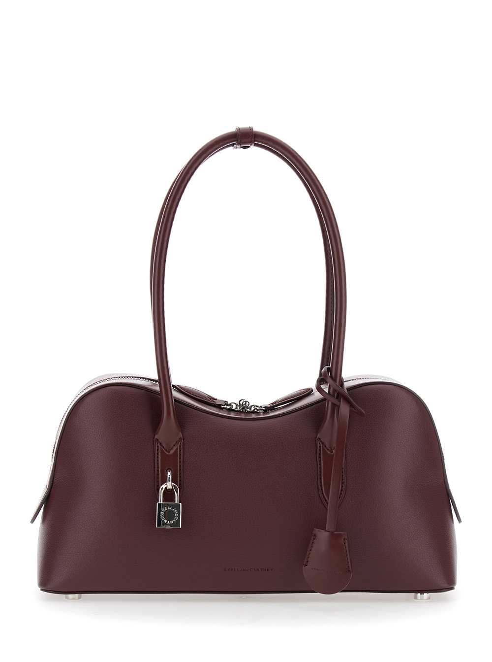 Stella Mccartney Women's Bordeaux Ryder Handbag With Two Top Handles And Front Padlock Detail Logo In Ecoleather Woman Polyamide Hand Bags