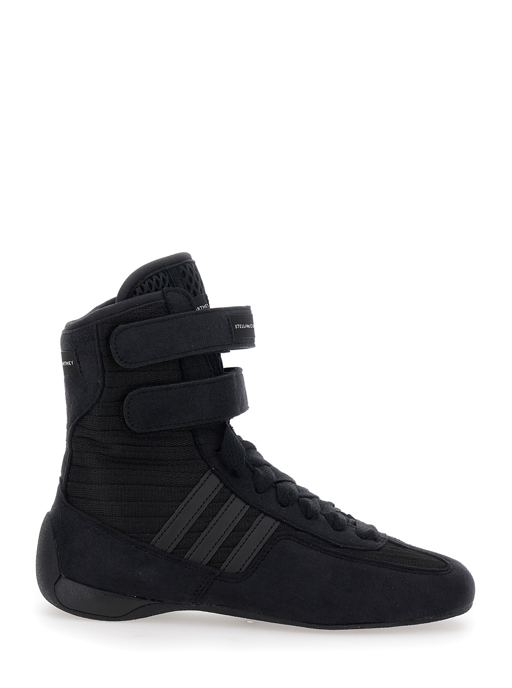 Stella McCartney Stella McCartney Rasant Black Sneakers With Strap Closure And Logo Detail On The Side In Tech Fabric Woman - Women　ステラ マ