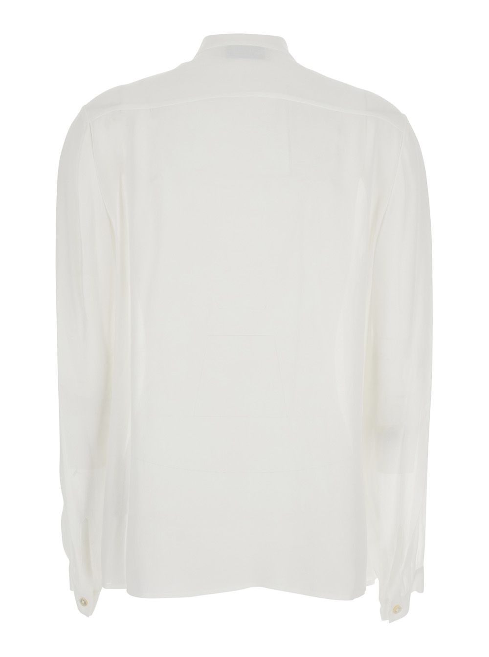 Tory Burch Women's White Blouse With Pussybow Collar In Viscose Woman Shirts And Blouses