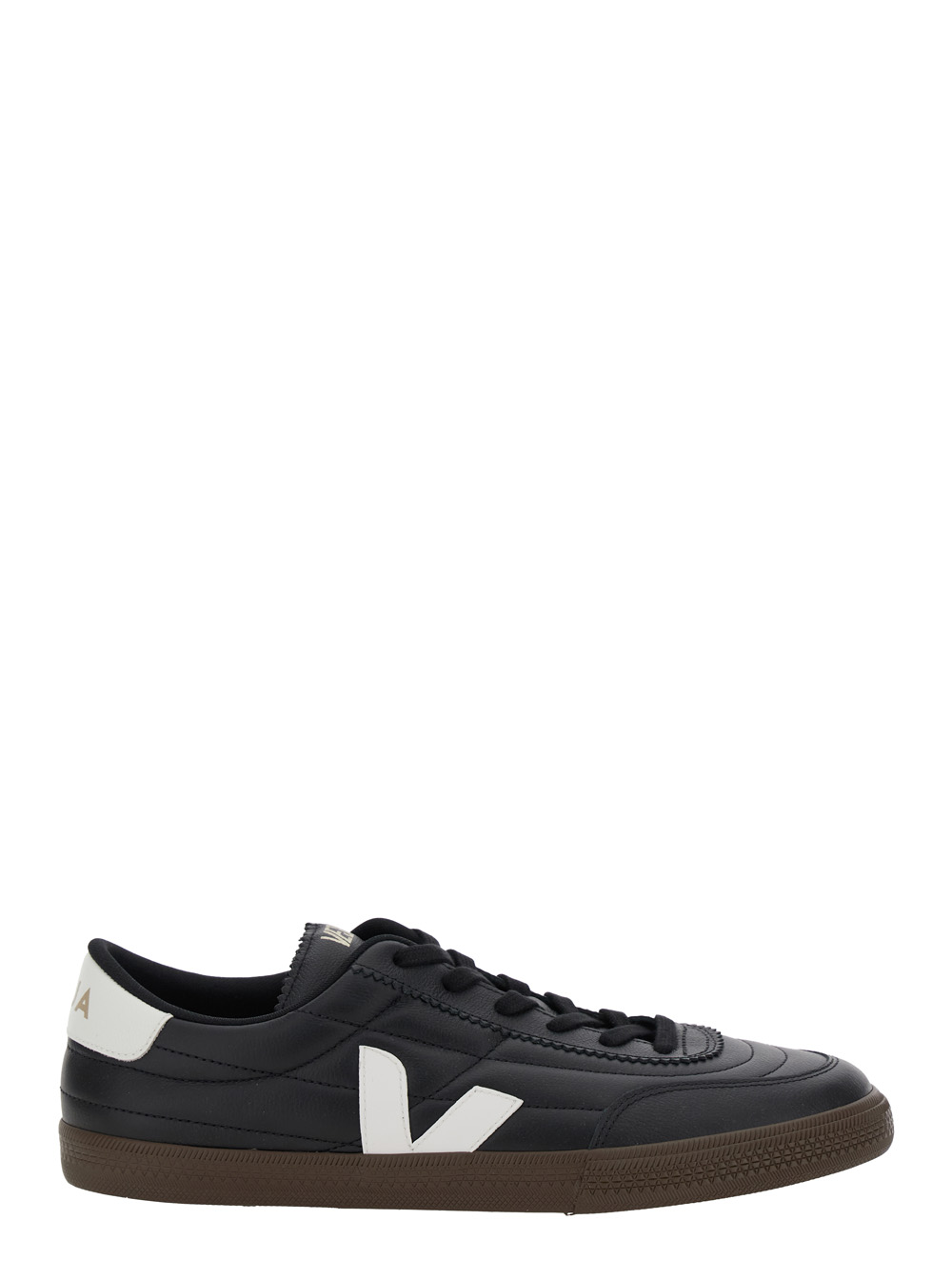 Veja Unisex Black Panenka Sneaker With Logo On The Side And Contrasting Heel Leather