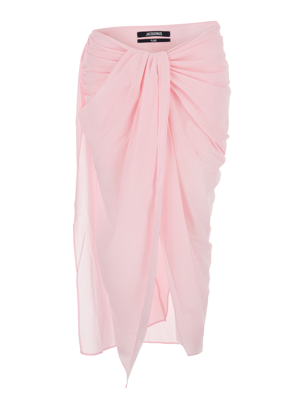 JACQUEMUS Jacquemus Skirt With Asymmetrical Design Tech Fabric Pink Women Polyester Elastane - Women　Jacquemus スカート 非対称デザイン ハイテク生地