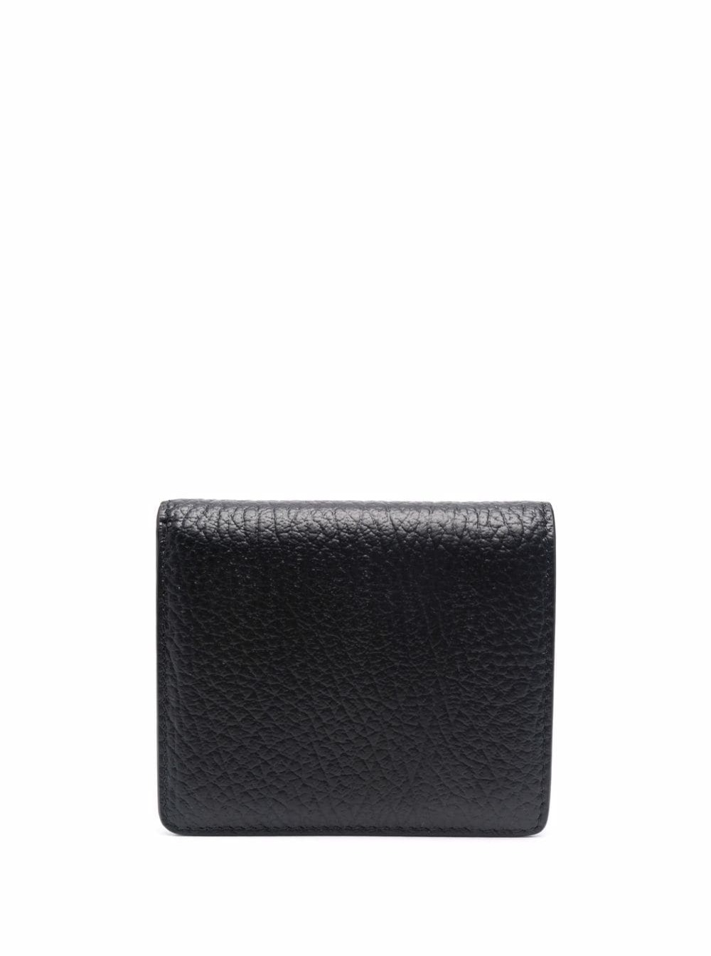 Maison Margiela Maison Margiela Bi-Fold Wallet With Four Stitching Points And Logo Lettering Embossed Inside Grained Black Leather Woman