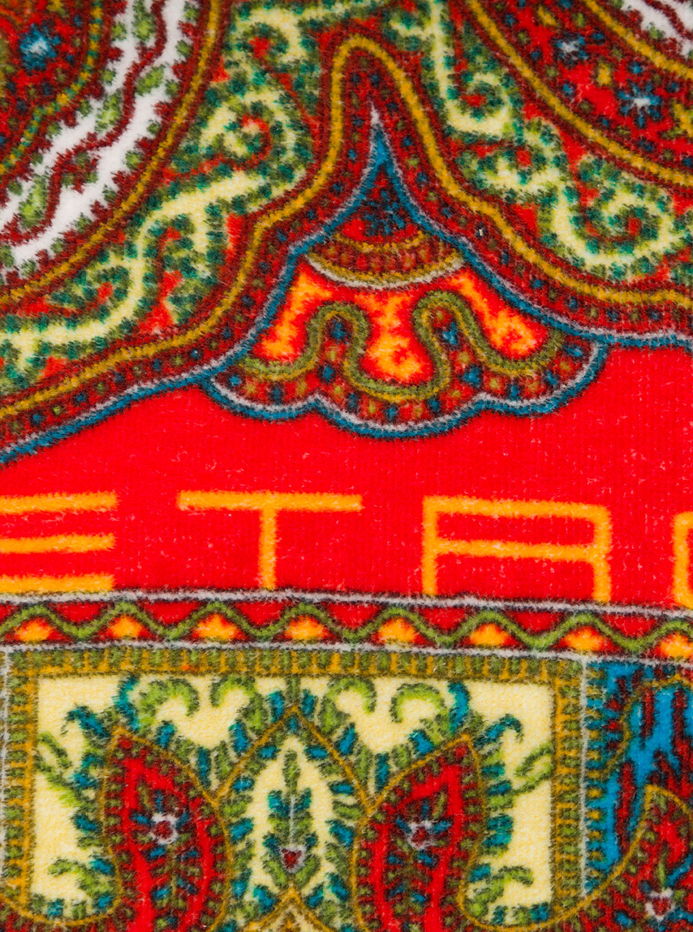 ETRO Etro Home Red Beach Towel With All-Over Print Cotton Home Towels　エトロ ホーム レッド ビーチタオル 全面プリント コットン ホームタオル