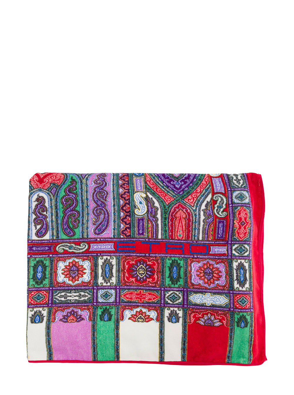 ETRO Etro Home Red Beach Towel With Paisley Ornamental Print Cotton Terry Home Towels　エトロ ホーム レッド ビーチ タオル ペイズリー装飾プリント コットン テリ