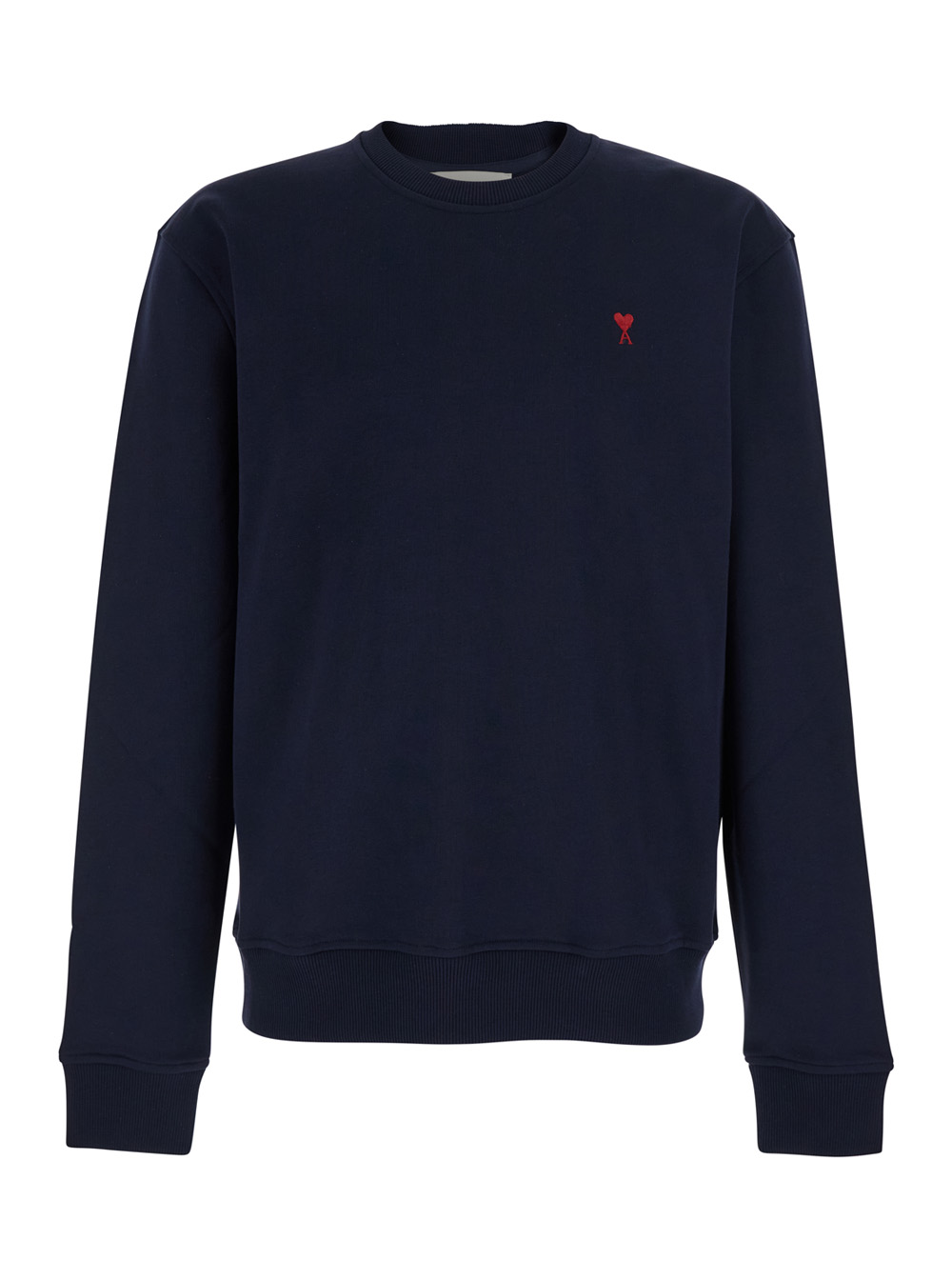 Ami Paris Men's Blu E Sweatshirt With Ami De Coeur Logo On The Front In Cotton Man Sweatshirts