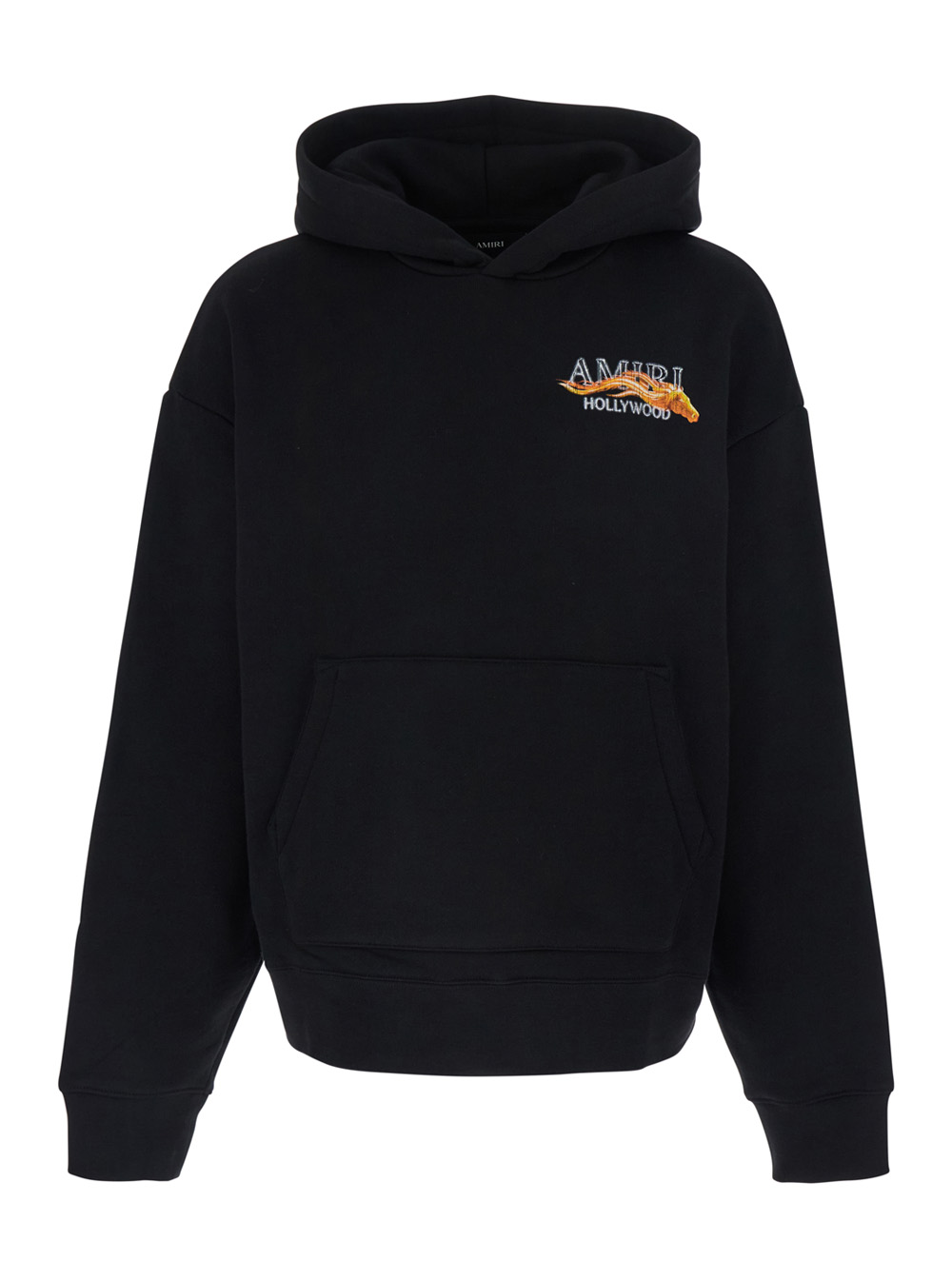 Amiri Amiri Hooded Sweatshirt with Fixed Hood and Lettering Logo on Front Back in Black Cotton for Men Sweatshirts - Men　アミリ フ