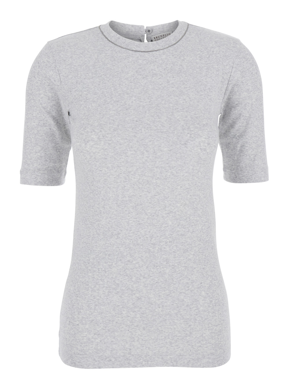 BRUNELLO CUCINELLI Brunello Cucinelli Girocollo S-M Grey Tshirts And Polo Shirts - Women　Brunello Cucinelli Girocollo S-M グレー T シャツとポロシャツ -