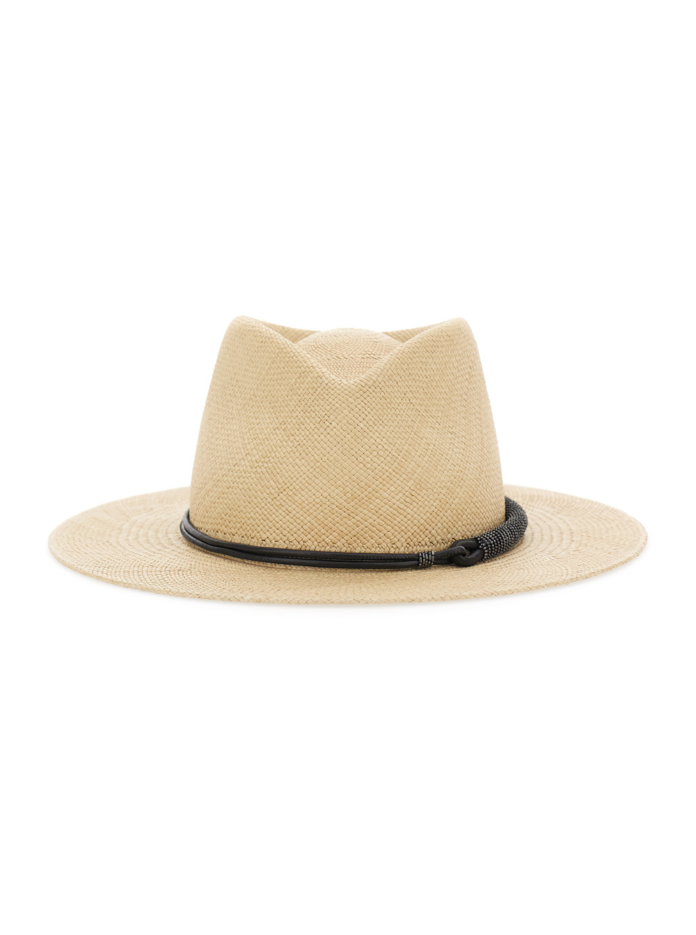 Brunello Cucinelli Beige Wide Brim Fisherman Hat With Ribbon Detail Raffia For Women Brown And Gloves – Women