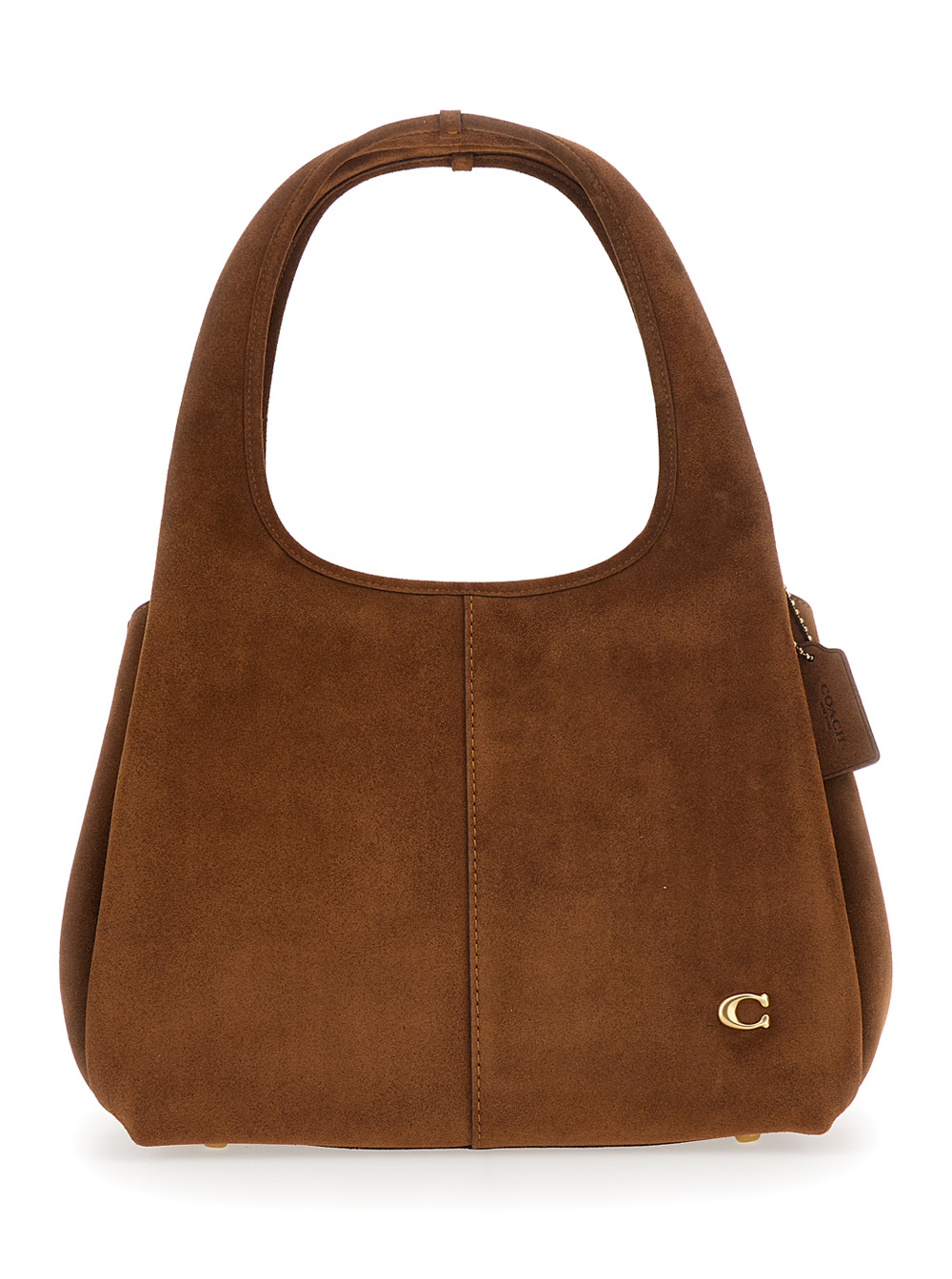 Coach Shoulder Bag Suede Lana With Details And Logo Brown Woman - Women