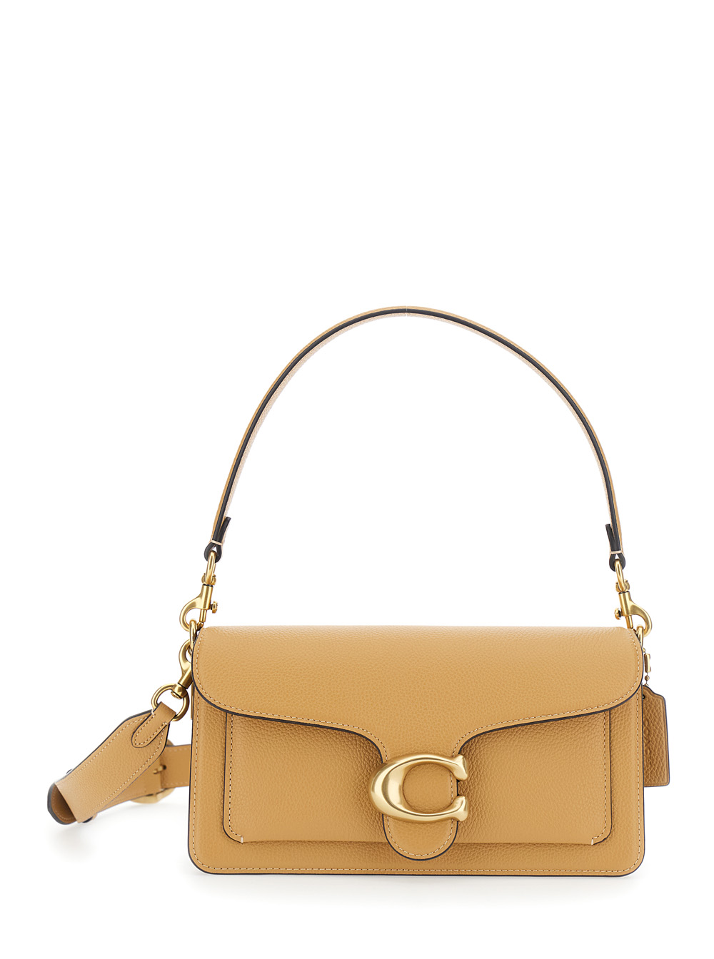 Coach Shoulder Bag Polished Pebble Leather Tabby 26 With Glossy And Refined Details, Beige, Woman - Women