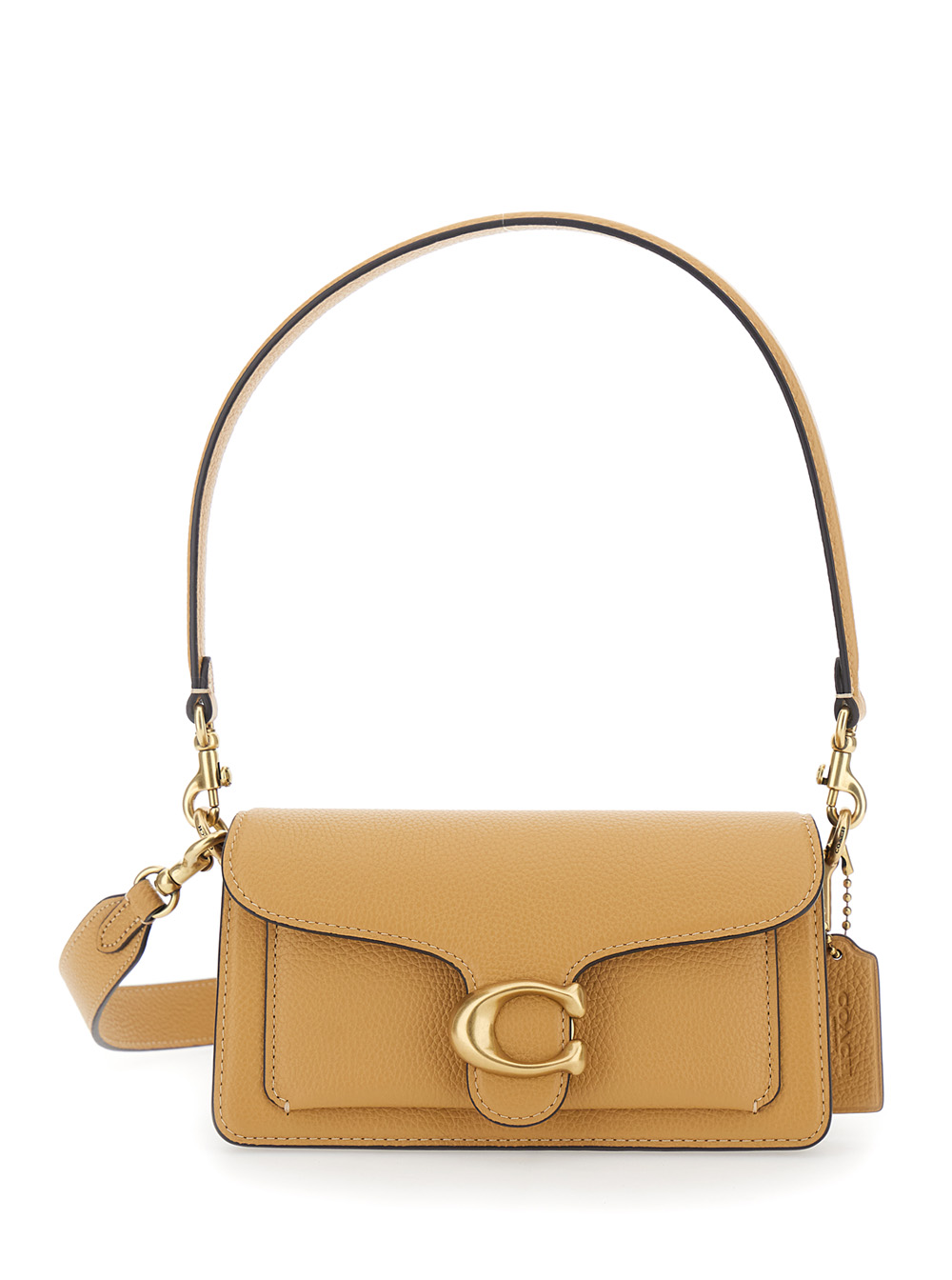 Coach Tabby Shoulder Bag with Plaque Detail in Beige Leather for Women Cow - Women