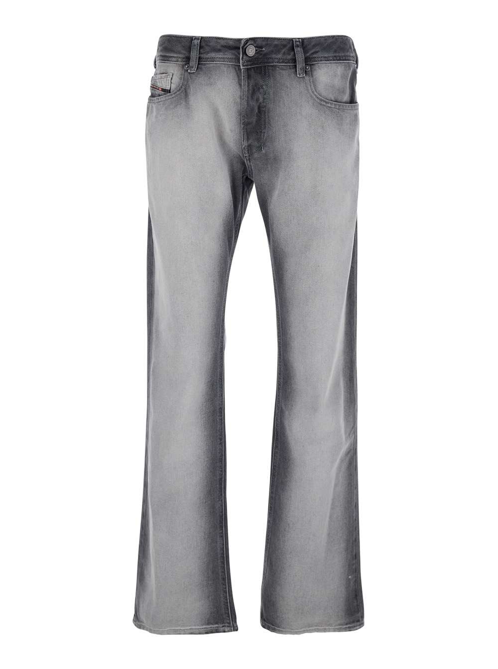Diesel Men's Grey Gray Five-Pocket Jeans With Faded Effect For Cotton Lyocell