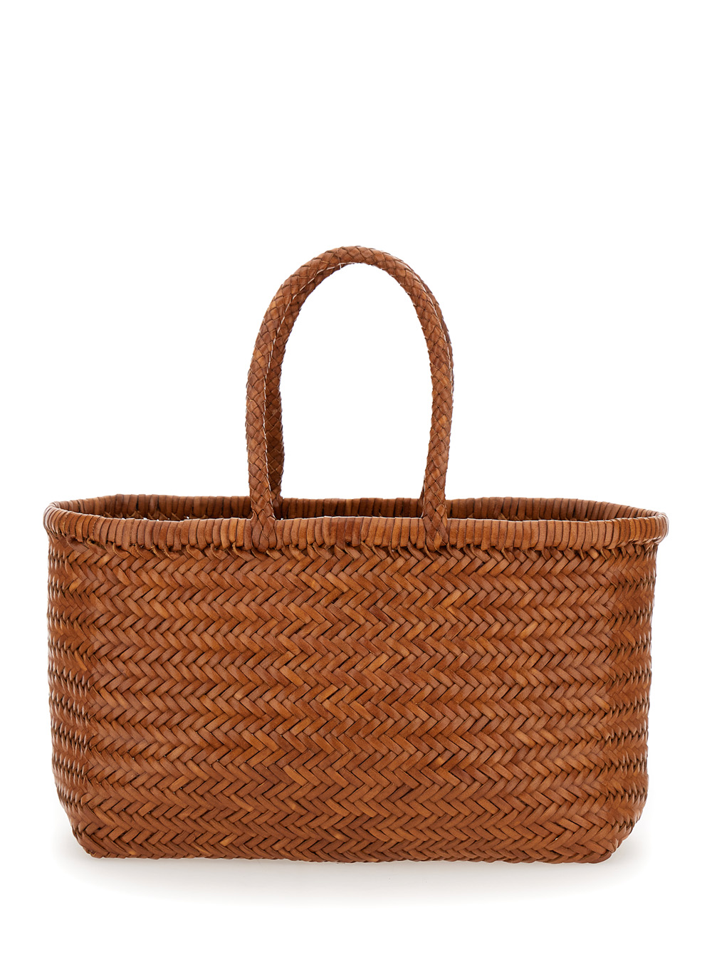 Dragon Diffusion Bamboo Triple Jump Light Brown Tote Bag With Two Top Handles Leather For Women – Women