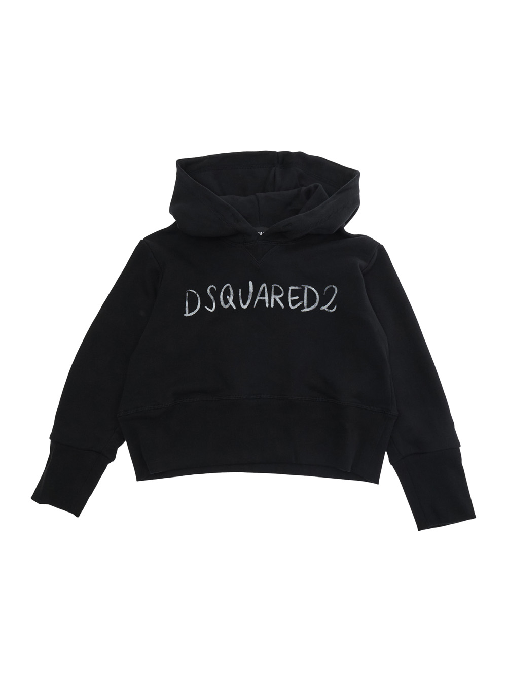Dsquared2 Kids Boys Black Sweatshirt Dq3179d0agqd2s949fdq900 With Hood And Front Logo In Cotton Men Sweatshirts - Kids