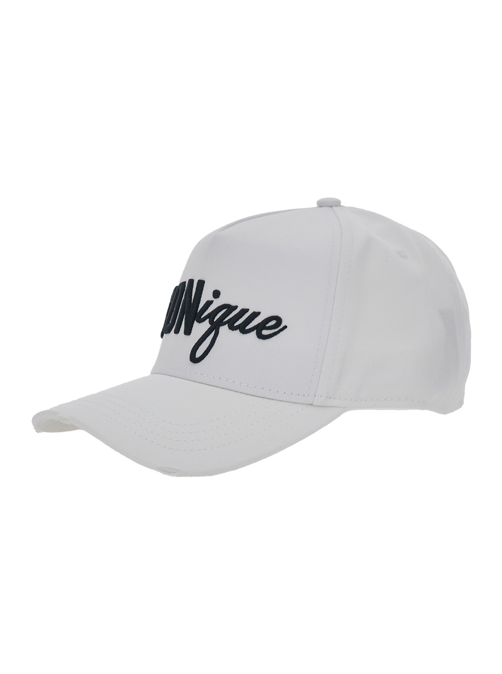 Dsquared2 Men's White Cotton Embroidered Baseball Cap For Hats And Gloves