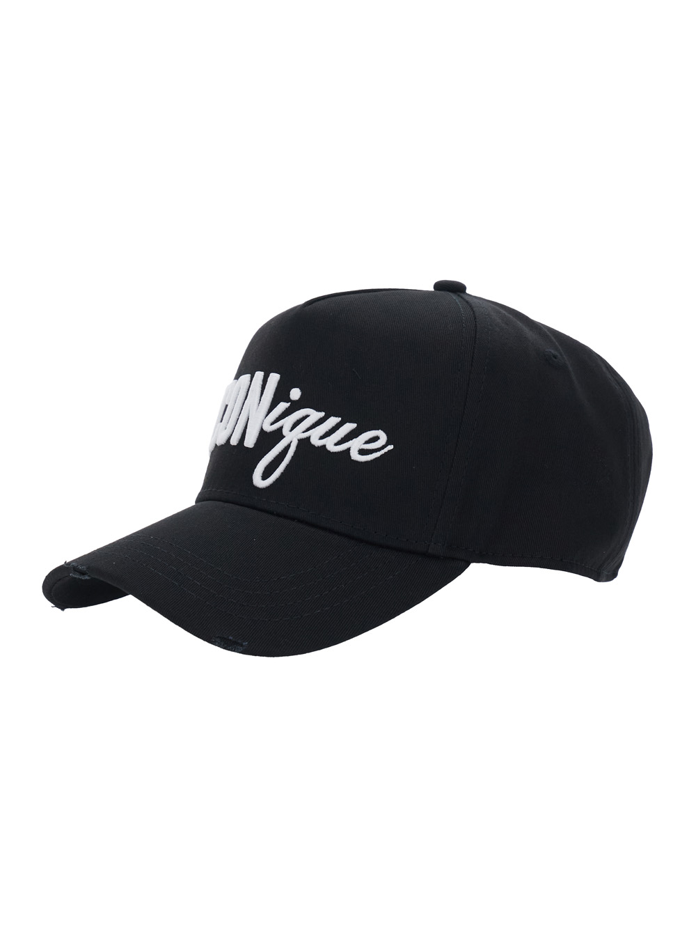 Dsquared2 Men's Black Cotton Baseball Cap With Front Embroidery For Hats And Gloves