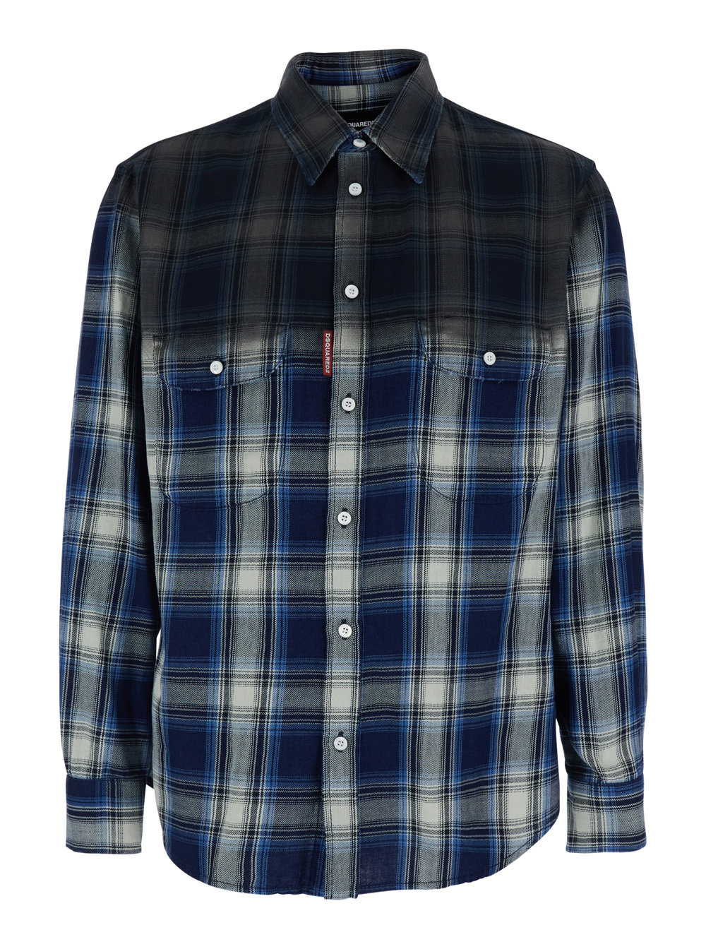 Dsquared2 Men's Multicolor Shirt S74dm0993d35206001f With Faded Effect In Cotton And Blouses