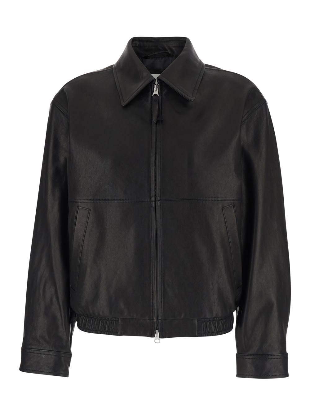 Dunst Women's Black Jacket Udju6a105bk With Classic Leather Collar For Lamb