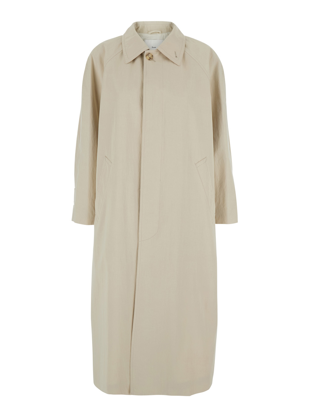 Dunst Women's Beige Trench With Classic Collar And Button Closure In Blend Cotton Woman Nylon Outerwear