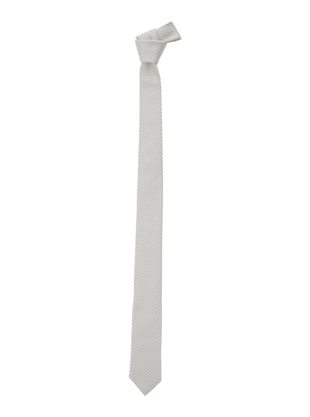 Emporio Armani Men's White Tie 5.5 Cm - Silk For Papillon And Ties