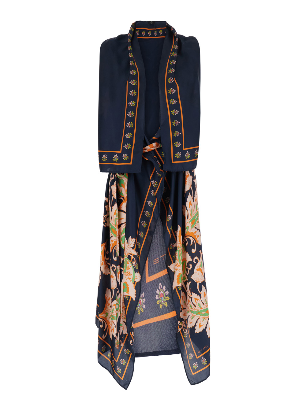 ETRO Etro PRINTED GILET Multicolor Silk Womens Scarfs And Foulards - Women　Etro プリント ジレ マルチカラー シルク レディース スカーフとスカーフ - レディース