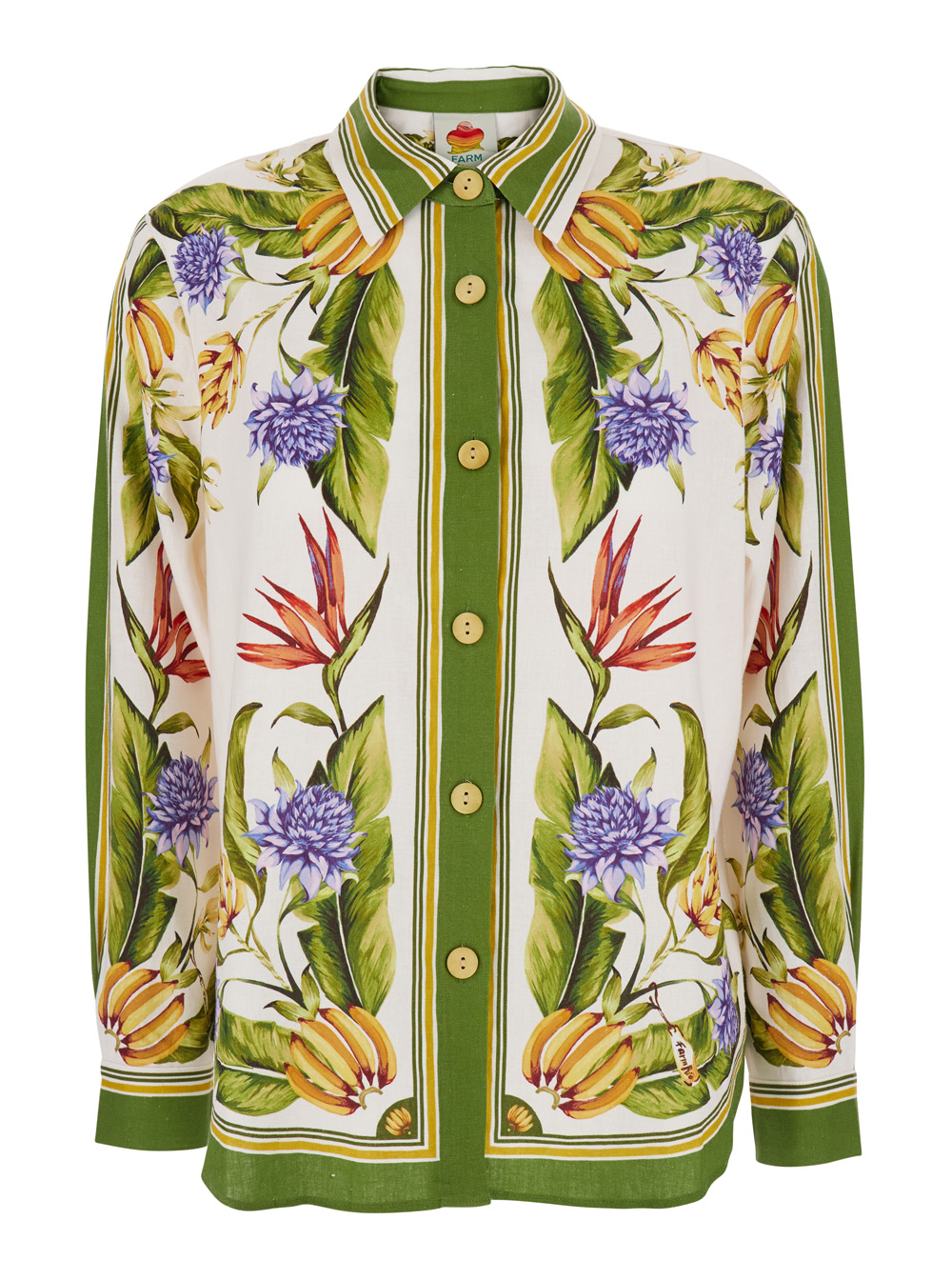 The Row Farm Rio Tropical Scarf Sand Shirt Multicolor And Blouses - Women　Farm Rio トロピカル スカーフ サンド シャツ マルチカラー アンド ブラウス - レディース