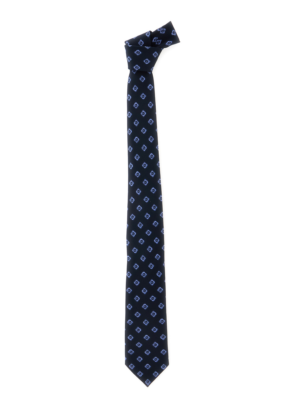 Giorgio Armani Men's Blu E Silk Tie With All-Over Logo Print Man Papillon And Ties