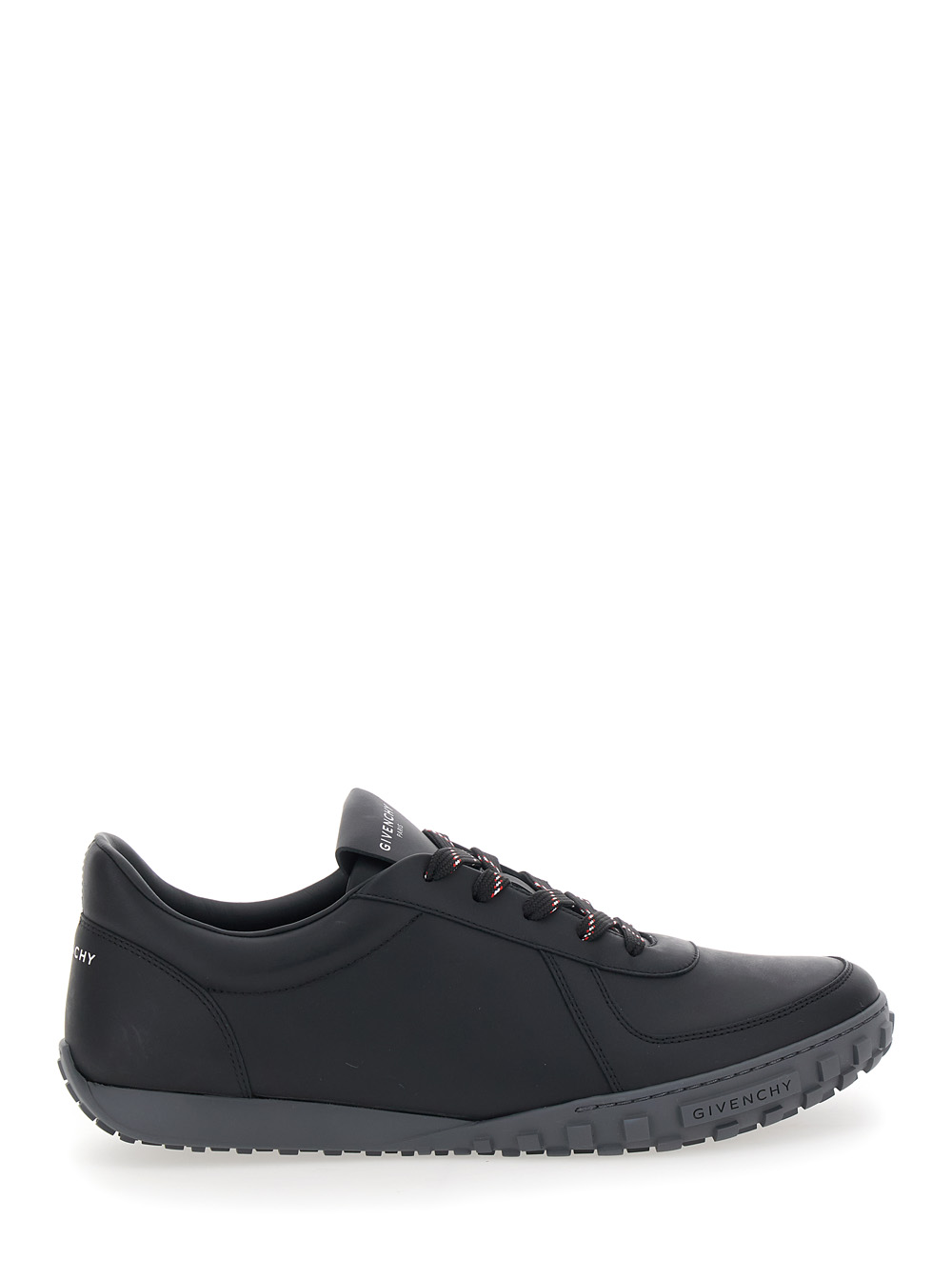 Givenchy Men's Black Glide Low Top Sneakers With Logo Lettering On The Tongue And Heel Leather For