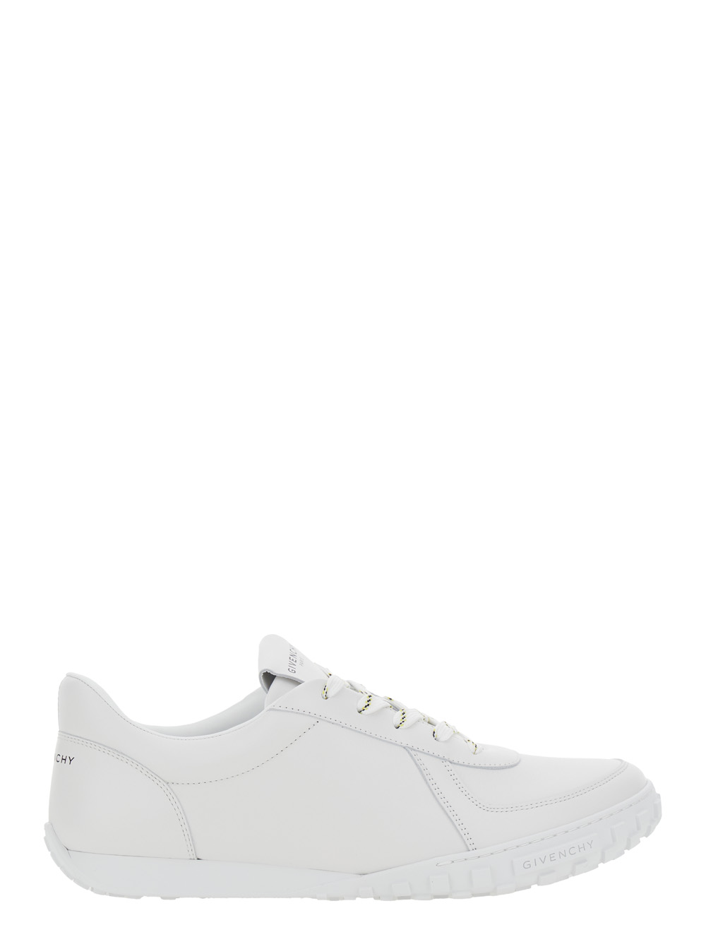 Givenchy Men's White Glide Runner Sneakers With Contrasting Details. In Leather. Wo