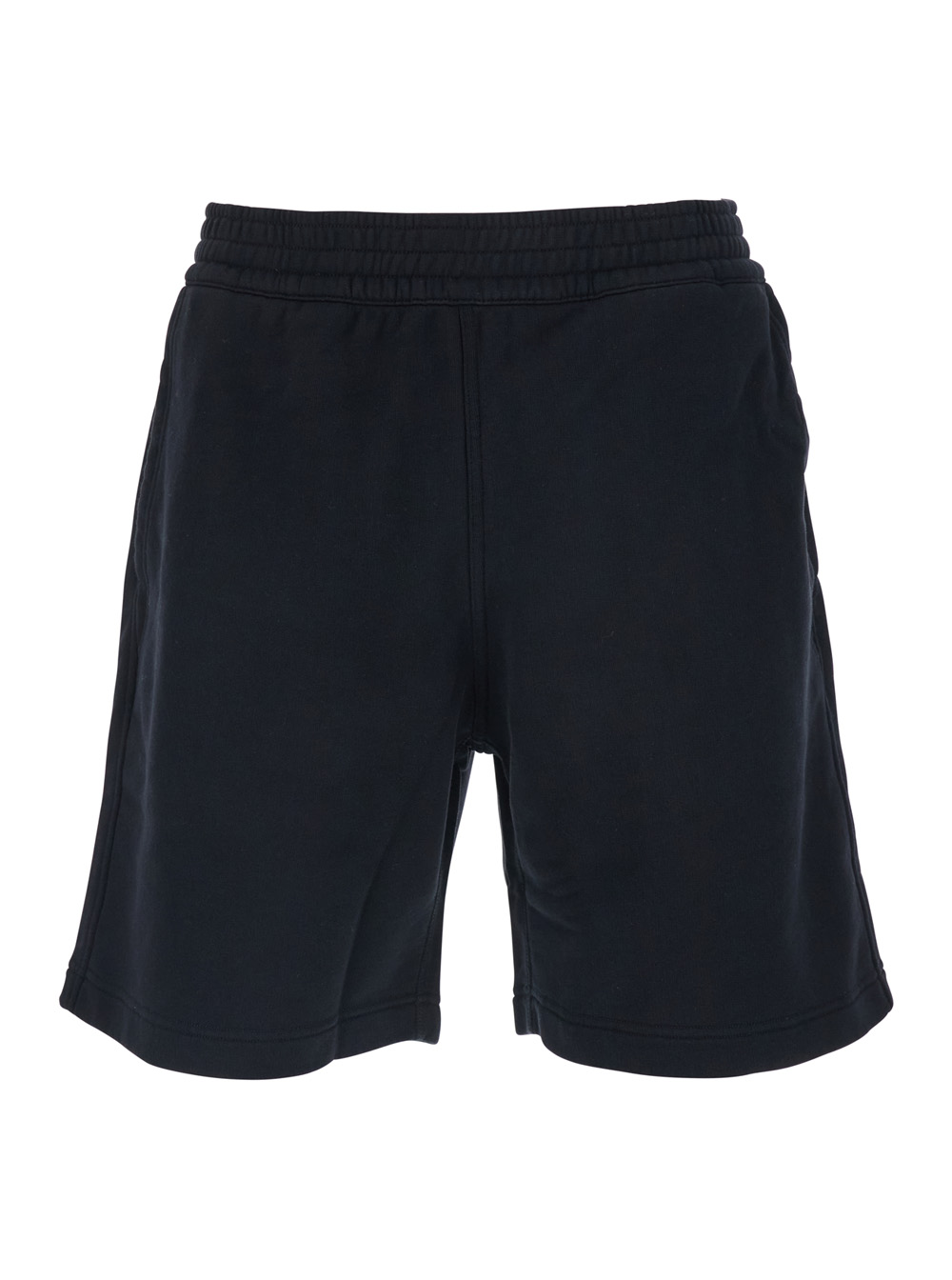 Givenchy Men's Black Bermuda Shorts With Elastic Waist And Logo Patch On The Back Cotton Man