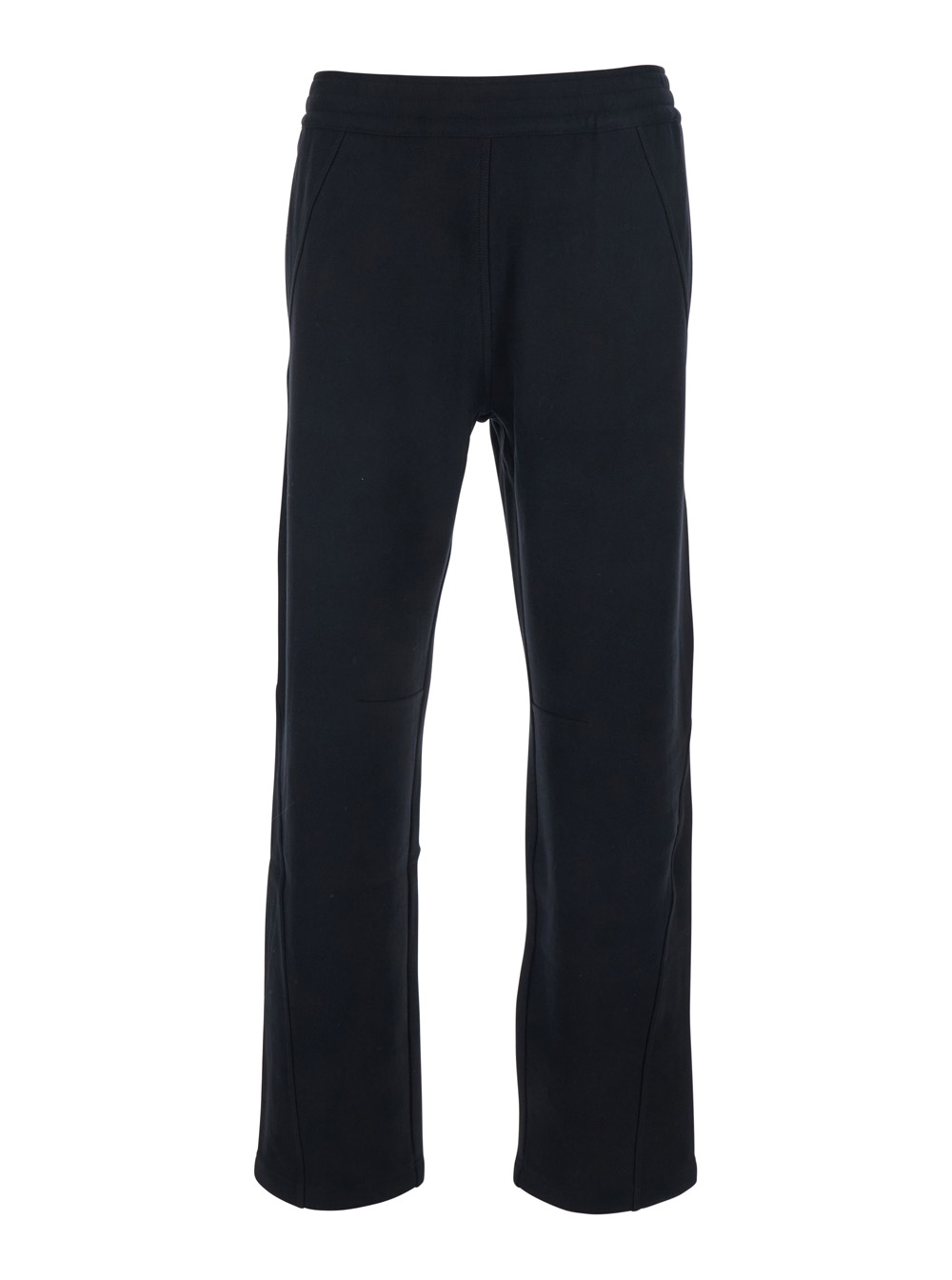 Givenchy Men's Black Pants With Elastic Waist And Embroidered Logo On The Back In Cotton For Trousers