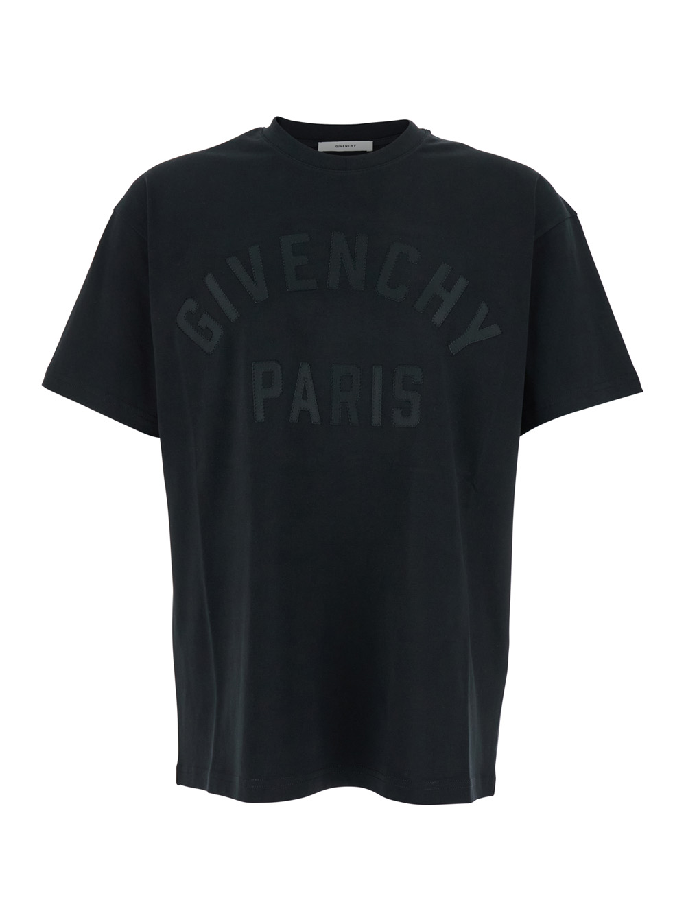 Givenchy Men's Black T-Shirt With Maxi Logo On The Front In Cotton Tshirts And Polo Shirts