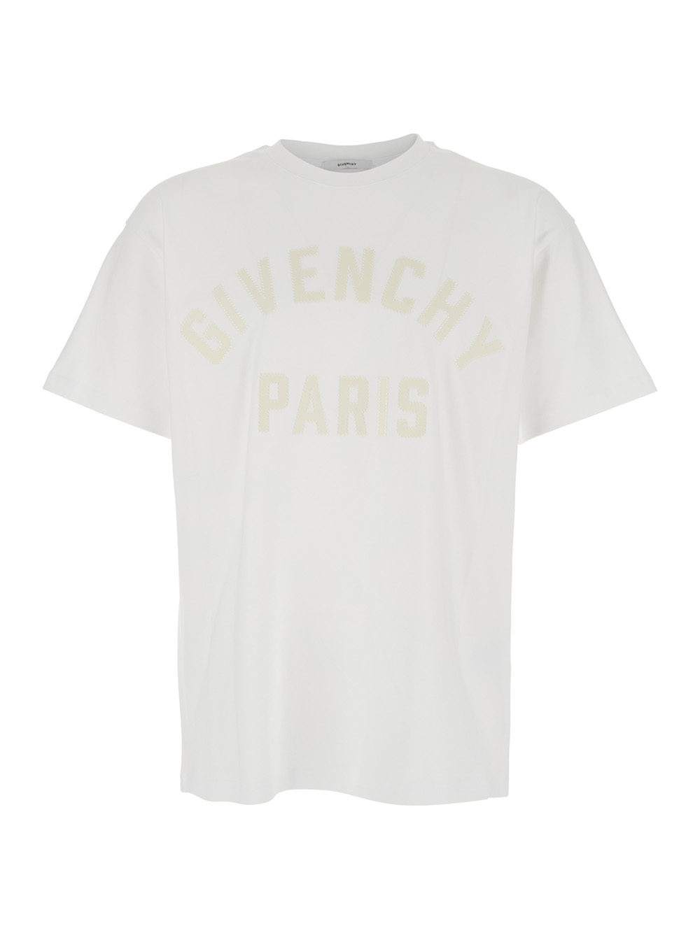 Givenchy Men's White T-Shirt With Maxi Logo On The Front For Cotton Tshirts And Polo Shirts