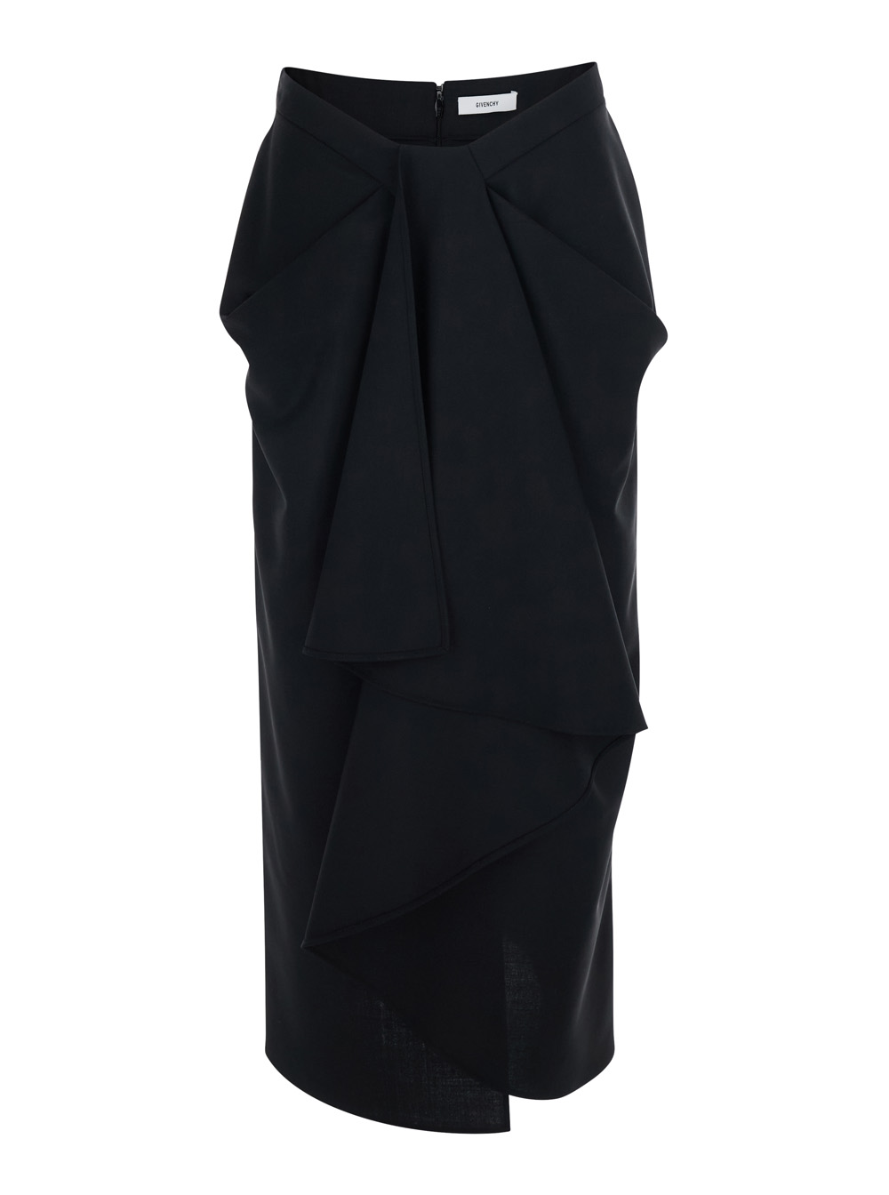 Givenchy Black Pencil Skirt with Wrap Design in Fabric for Women – Women