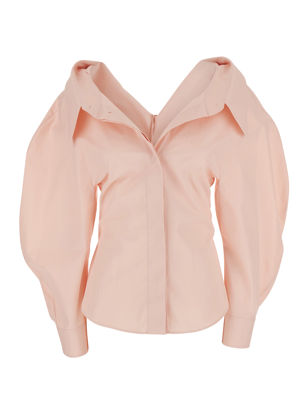 Givenchy Fitted Slashed Pink Shirt With Long Sleeves And Classic Collar For Women Blouses – Women