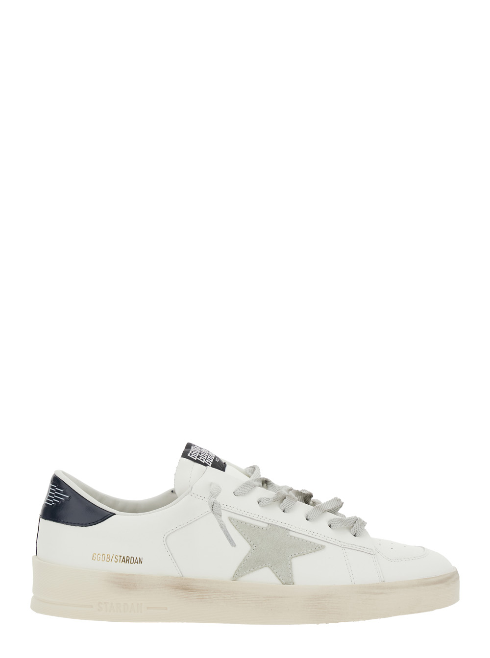 Golden Goose Men's White Sneakers With Star Detail In Leather Man Cow