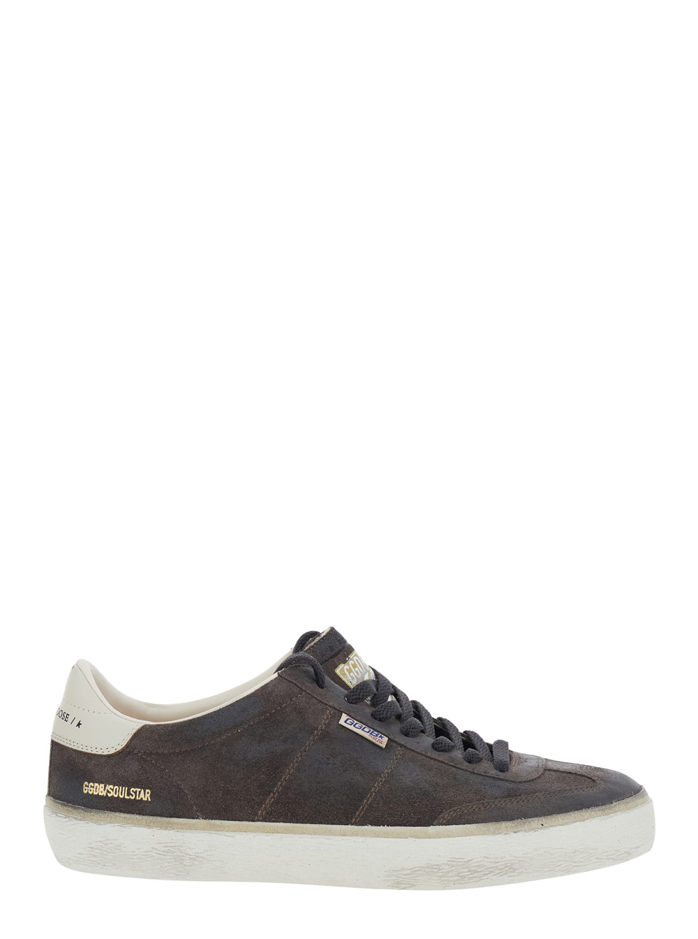 Golden Goose Men's Grey Gray Sneakers Soul-Star Suede With Leather Details Cow Goat