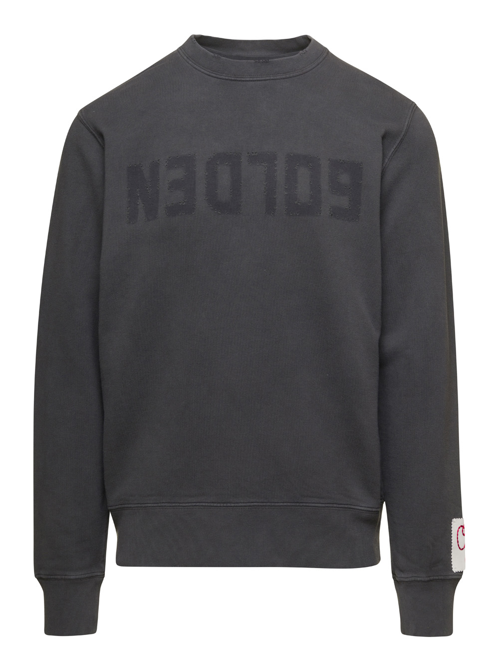 Golden Goose Men's Grey Cotton Logo Print Crewneck Sweatshirt Sweatshirts