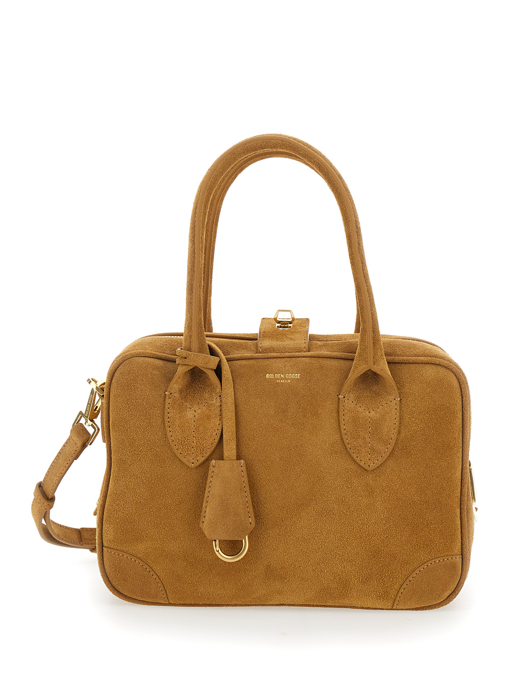 Golden Goose Women's Beige Handbag Vita With Antique Brass Metal Details In Leather For Cow Hand Bags