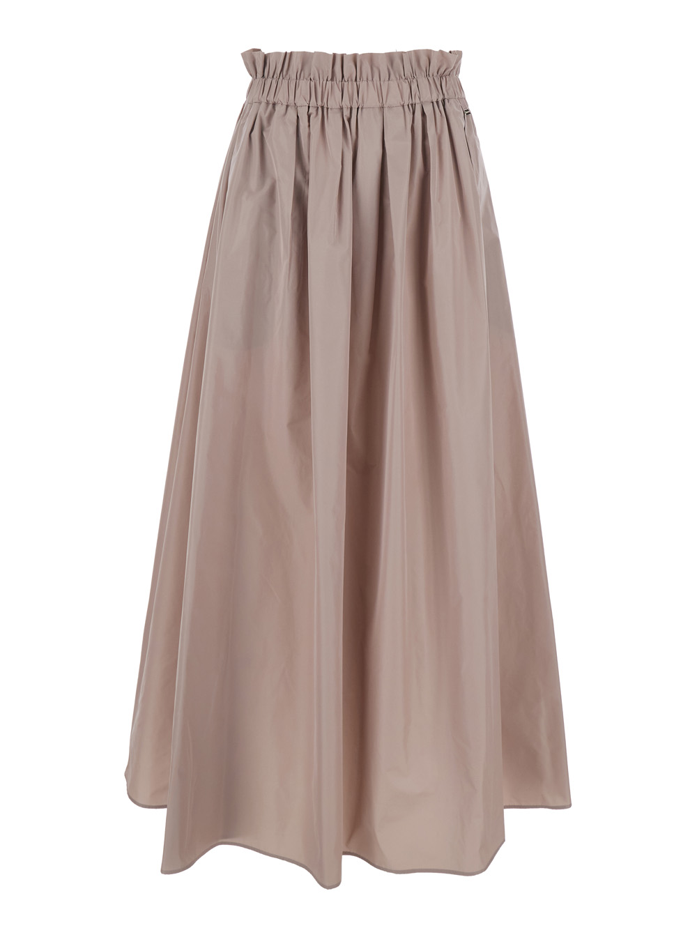 Herno Women's Pink Skirt With Elastic Waist And Logo Plate On The Side In Tech Fabric For Polyester
